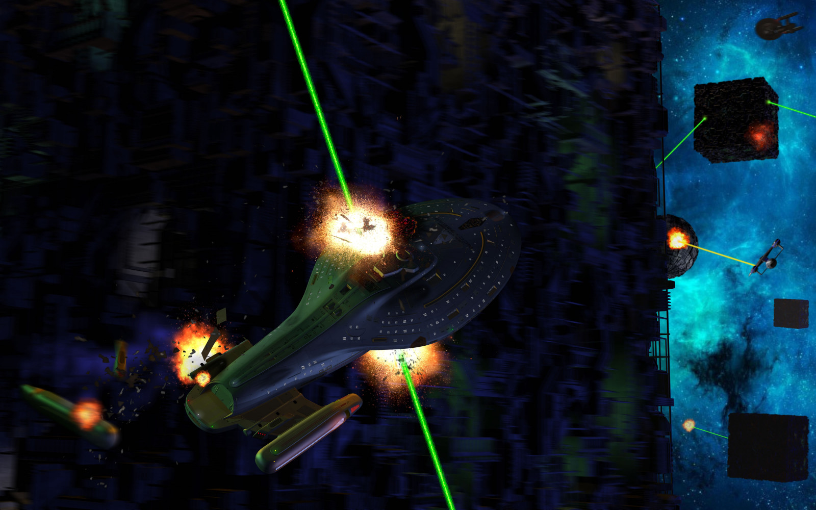 prostor, bitva, kosmická loď, star Trek, tma, Snímek obrazovky, počítač tapeta, pc hry