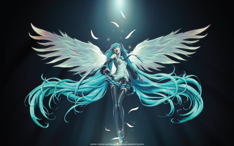 kuva, anime, anime tytöt, siivet, enkeli, Vocaloid kuva, anime, anime tytöt, siivet, enkeli, Vocaloid
