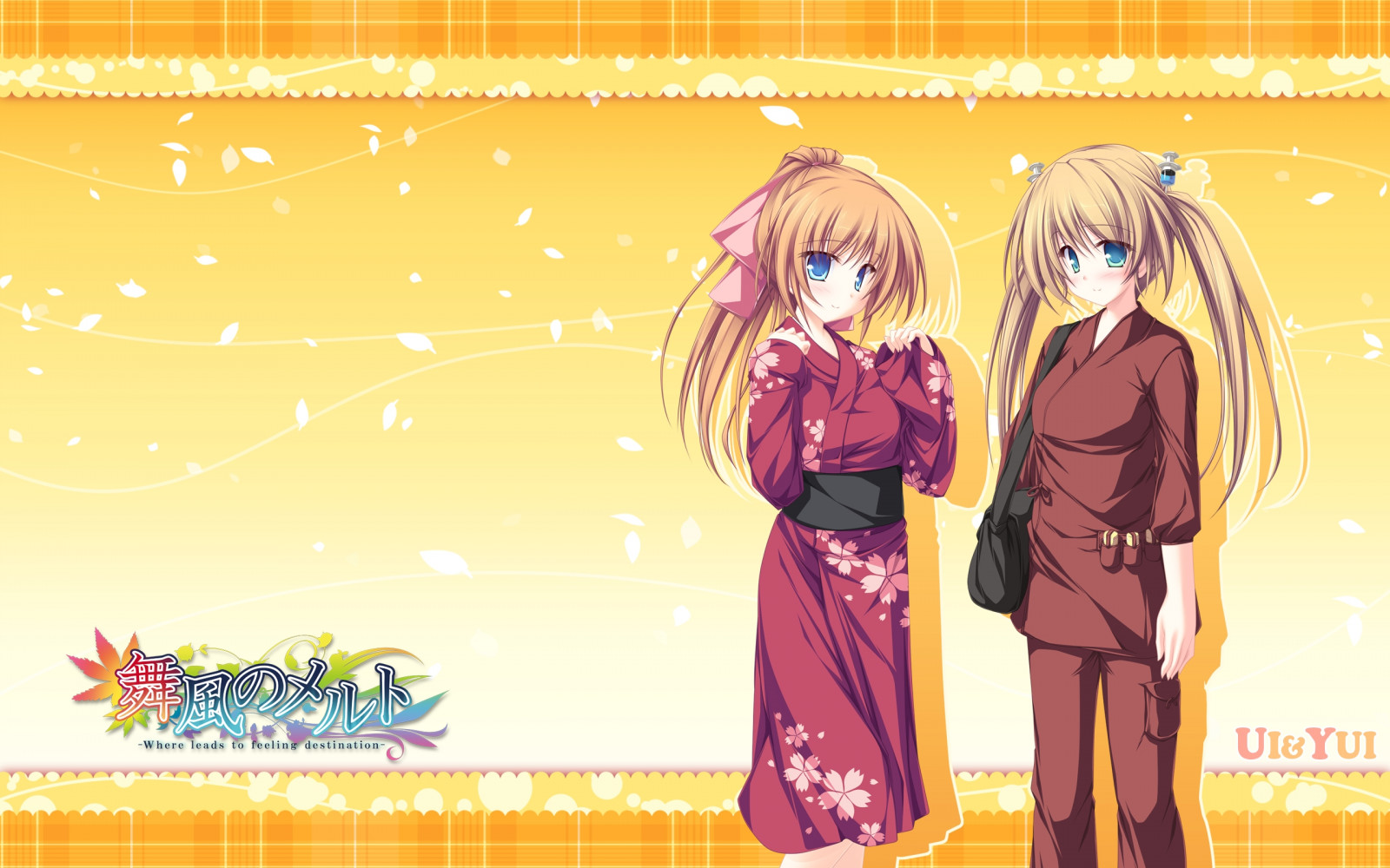 illustration, anime, tegneserie, kimono, Lunaris Filia, positur, piger, baggrund, mangaka, mikagami mamizu, hisagihara ui, yui