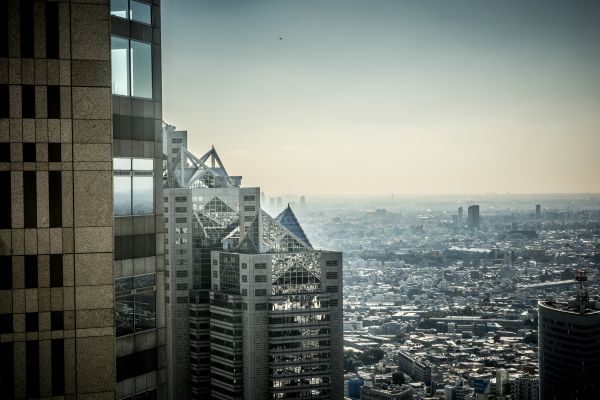 city, cityscape, architecture, reflection, skyline, Japan