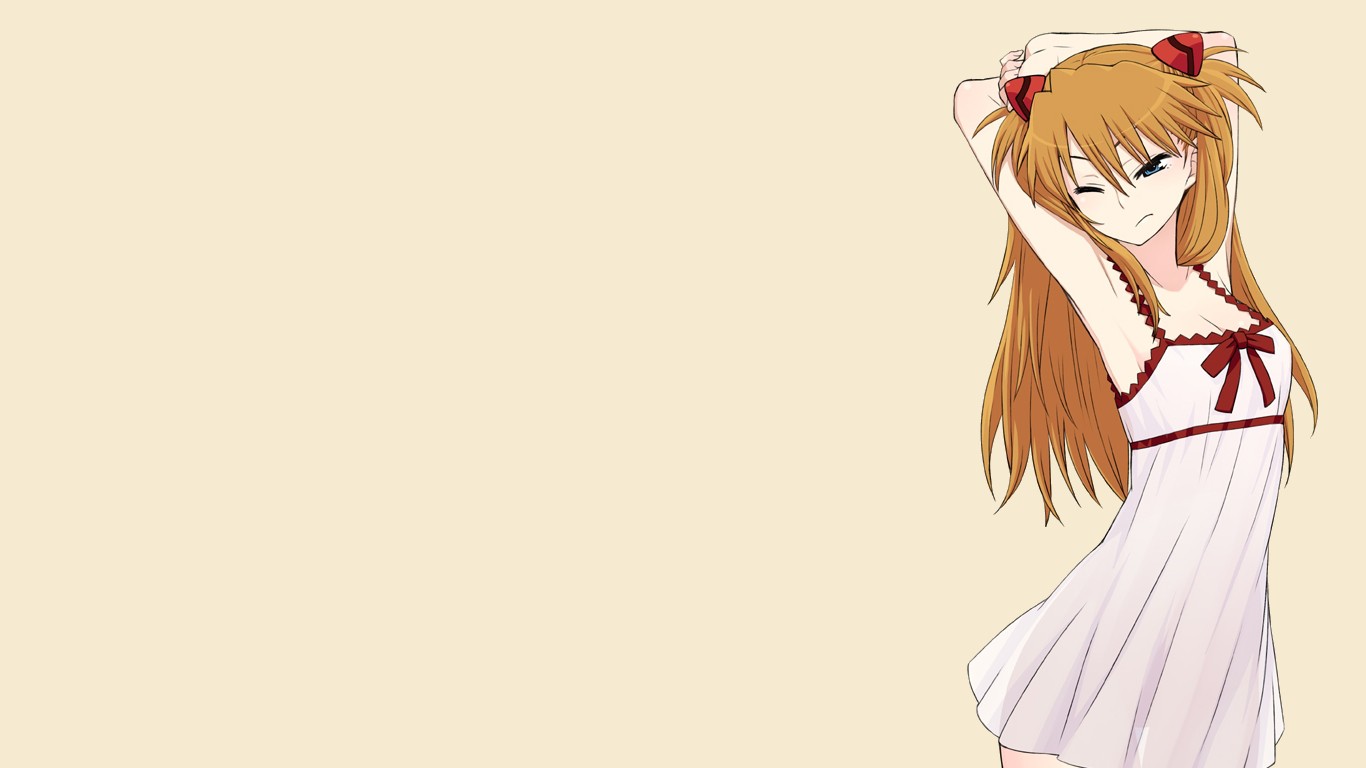 anime, anime dívky, Neon Genesis Evangelion, Asuka Langley Soryu, vlasy, skica