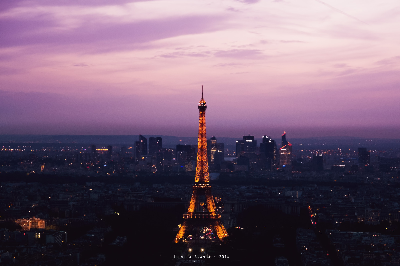 Wallpaper city, light, sunset, Paris, night, eiffeltower