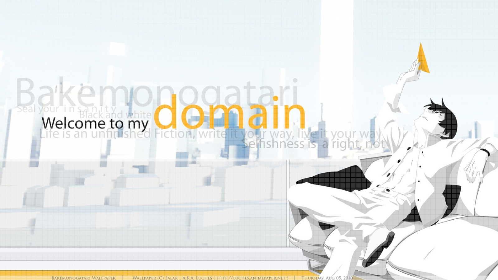 ilustrace, Monogatari Series, anime, kreslená pohádka, Araragi Koyomi, značka, UMĚNÍ, reklamní, představení, font