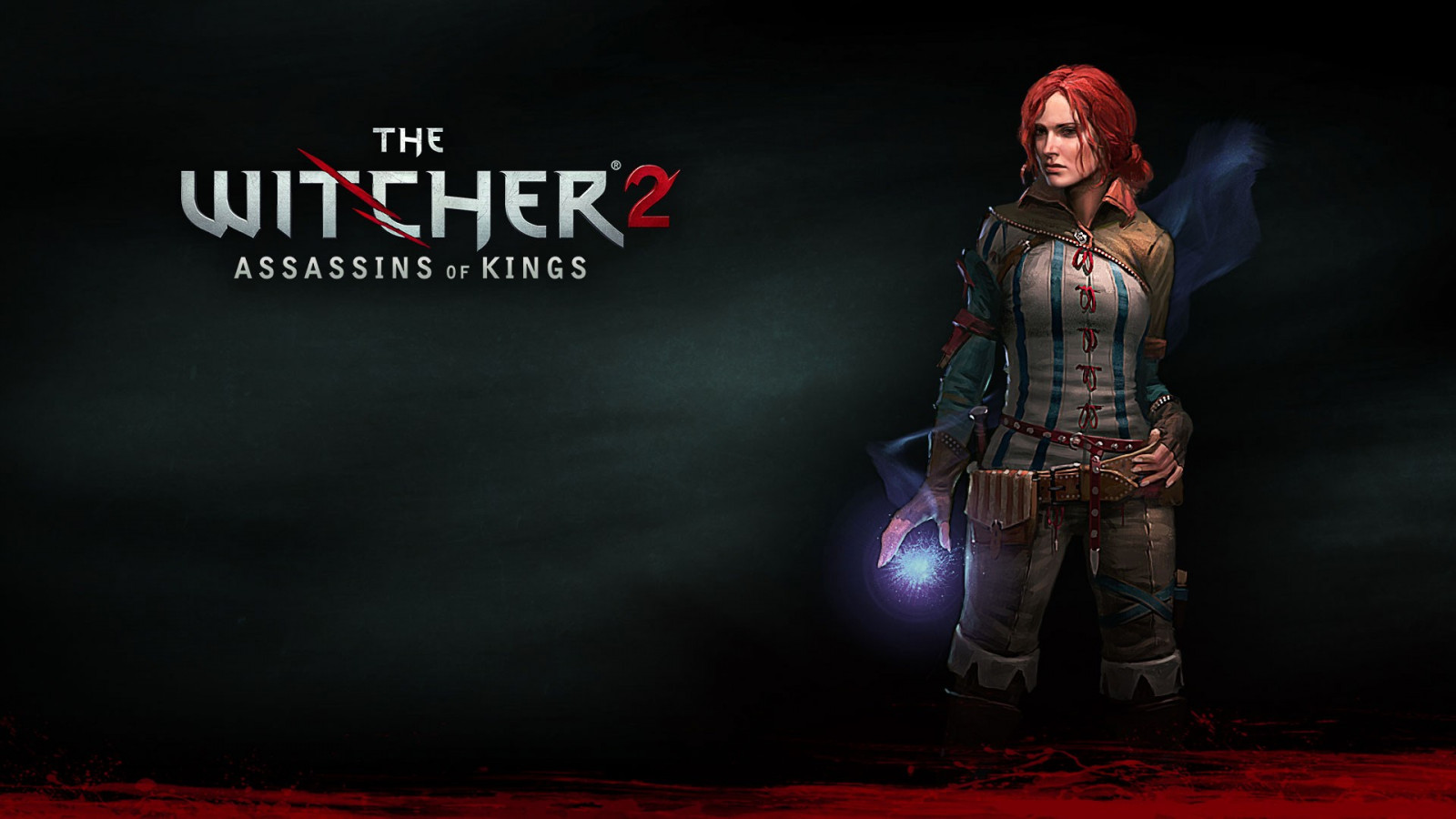 The Witcher, Triss Merigold, De Witcher 2 Assas från Kings, skede, mörker, skärmdump, dator tapet, musikteater, skivomslag