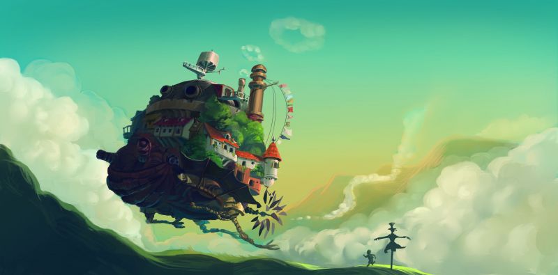 ilustrace, Snímek obrazovky, počítač tapeta, Atmosféra Země, Hayao Miyazaki, Terén ilustrace, Snímek obrazovky, počítač tapeta, Atmosféra Země, Hayao Miyazaki, Terén