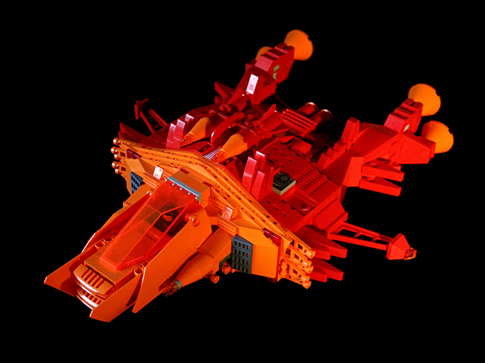 spazio, rosso, LEGO, arancia, navicella spaziale, moc, Starfighter, sfondo del computer, nave stellare, Zorg, zorgempire, spacefighter, fireknight