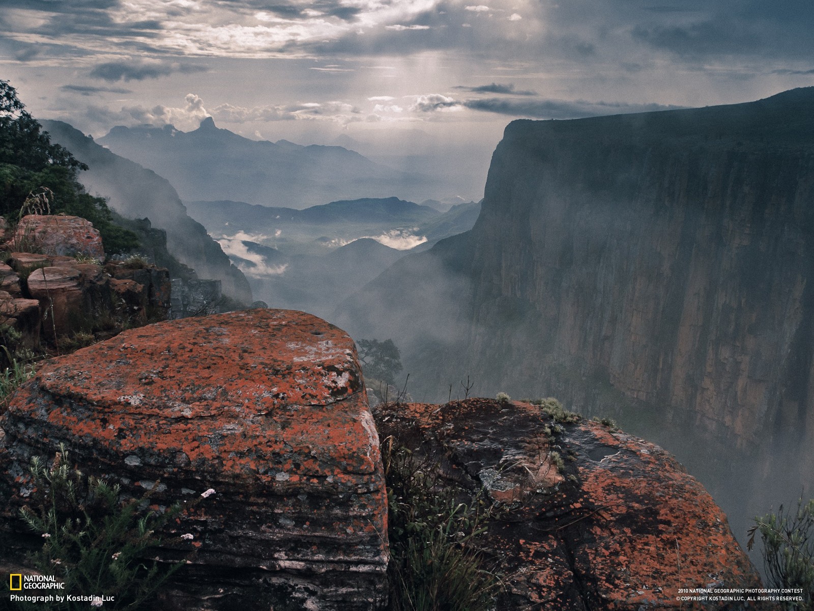 Wallpaper landscape, rock, nature, reflection, sunrise, morning