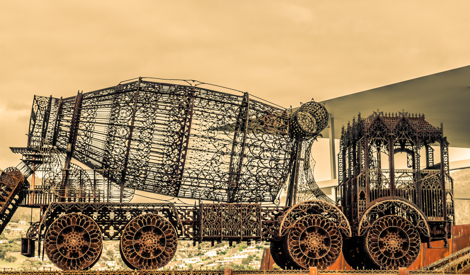 ยานพาหนะ, เหล็ก, ประติมากรรม, ล้อ, ขนส่ง, ออสเตรเลีย, การขนส่ง, รถบรรทุก, รัฐแทสเมเนีย, ศิลปะ, สนิม, t, แหล่งดึงดูดนักท่องเที่ยว, โมนา, hobart, Wimdelveye, เครื่องผสมซีเมนต์, เส้นใย, lasercut, cutmetal