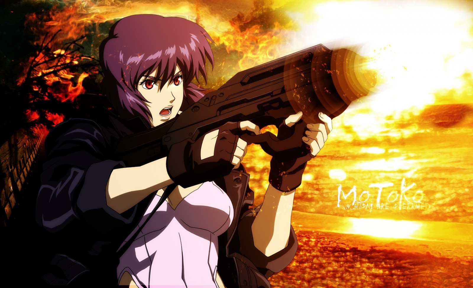 anime, Ghost in the Shell, Osoba, Kusanagi Motoko, Snímek obrazovky, počítač tapeta