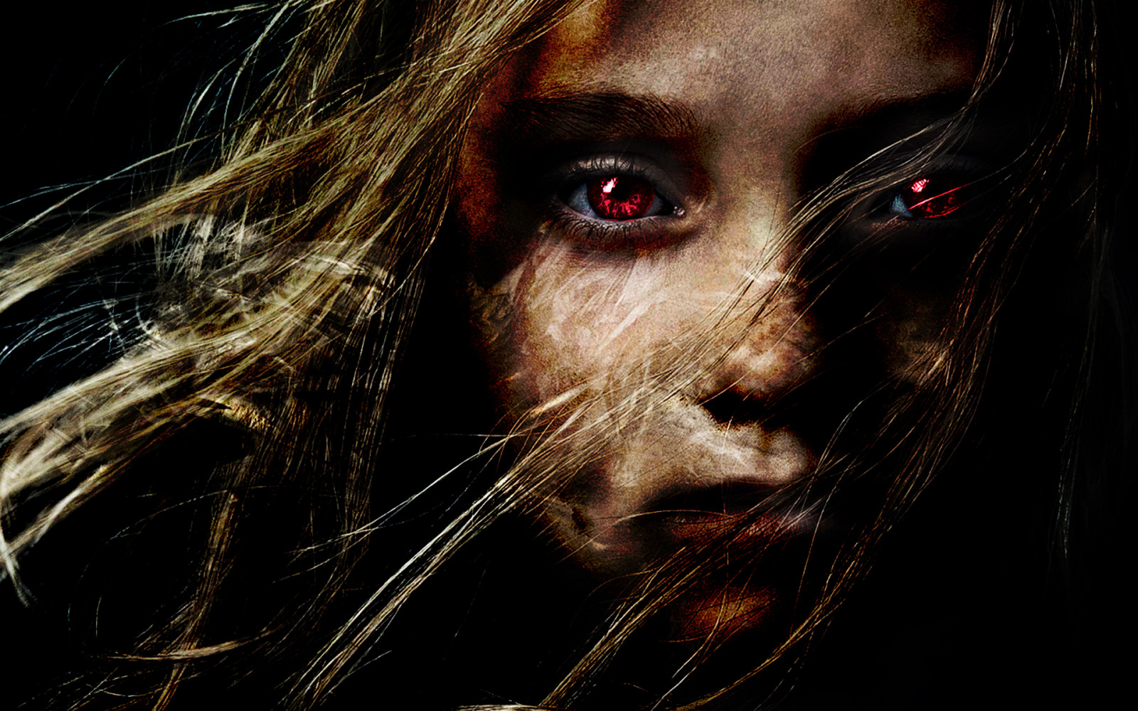 1920x1200 px, blond, kuslig, mörk, demon, ondska, ansikte, gotiska, Skräck, skrämmande, läskigt, kvinnor