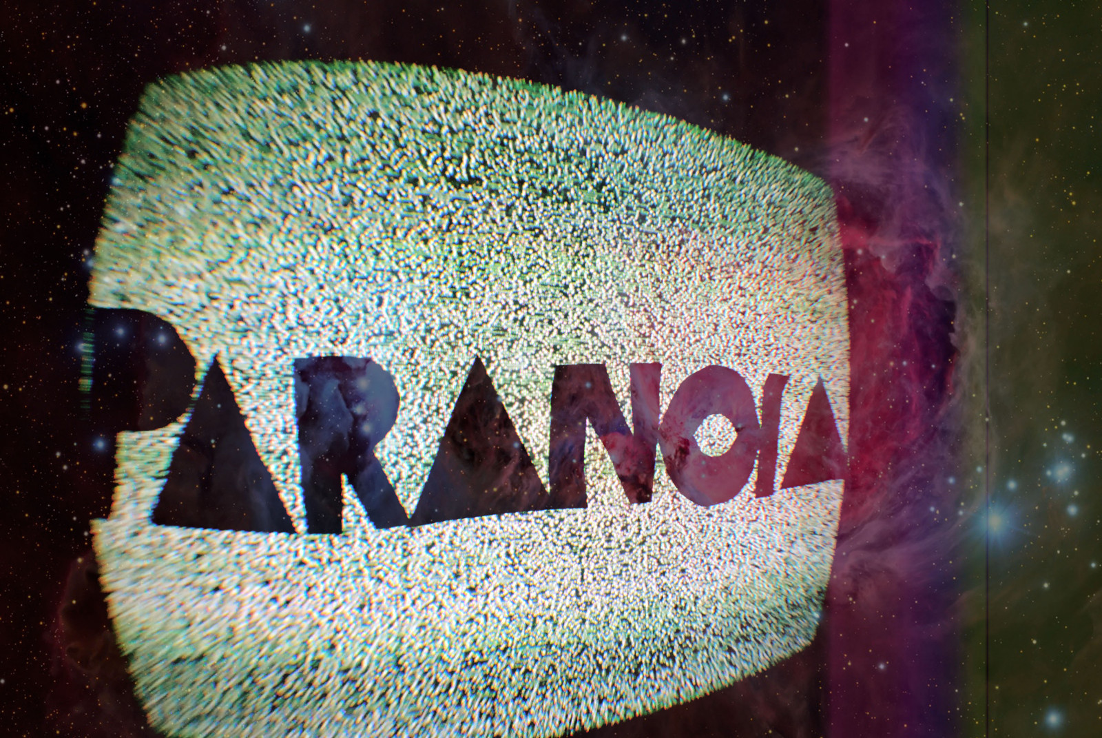 prostor, televize, Paranoia, UMĚNÍ, grafika, font, organismus, televize