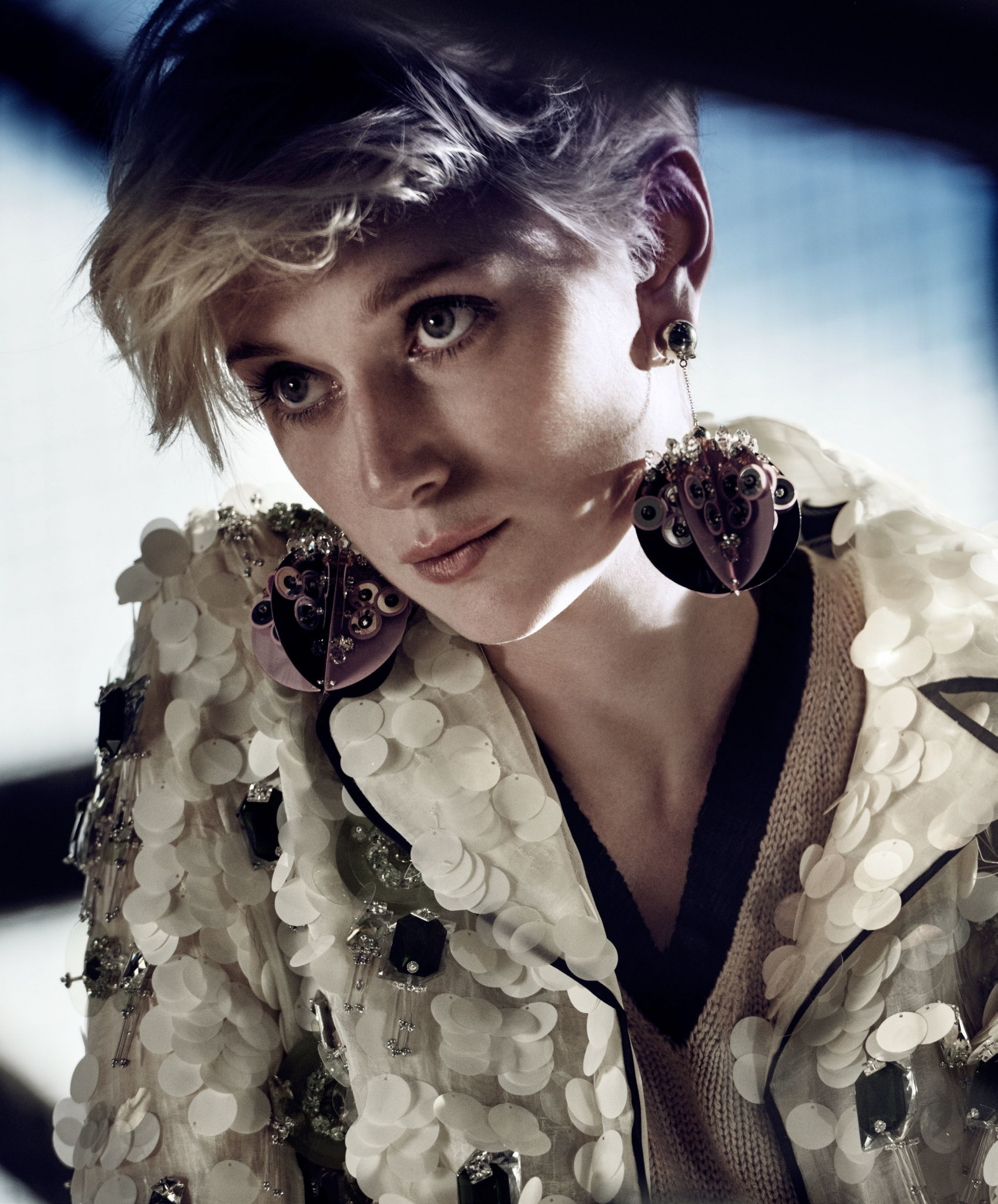 Дами, модел, портрет, фотография, актриса, рокля, мода, Ретро стил, Елизабет Debicki, списание InStyle, човек, дете, момиче, красота, Прическа, портретна фотография, фотосесия