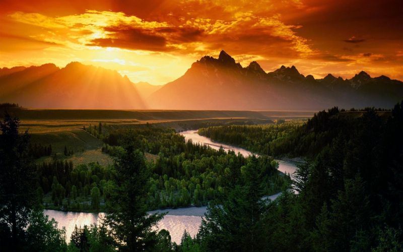 lumière du soleil, paysage, le coucher du soleil, colline, Lac, la nature lumière du soleil, paysage, le coucher du soleil, colline, Lac, la nature