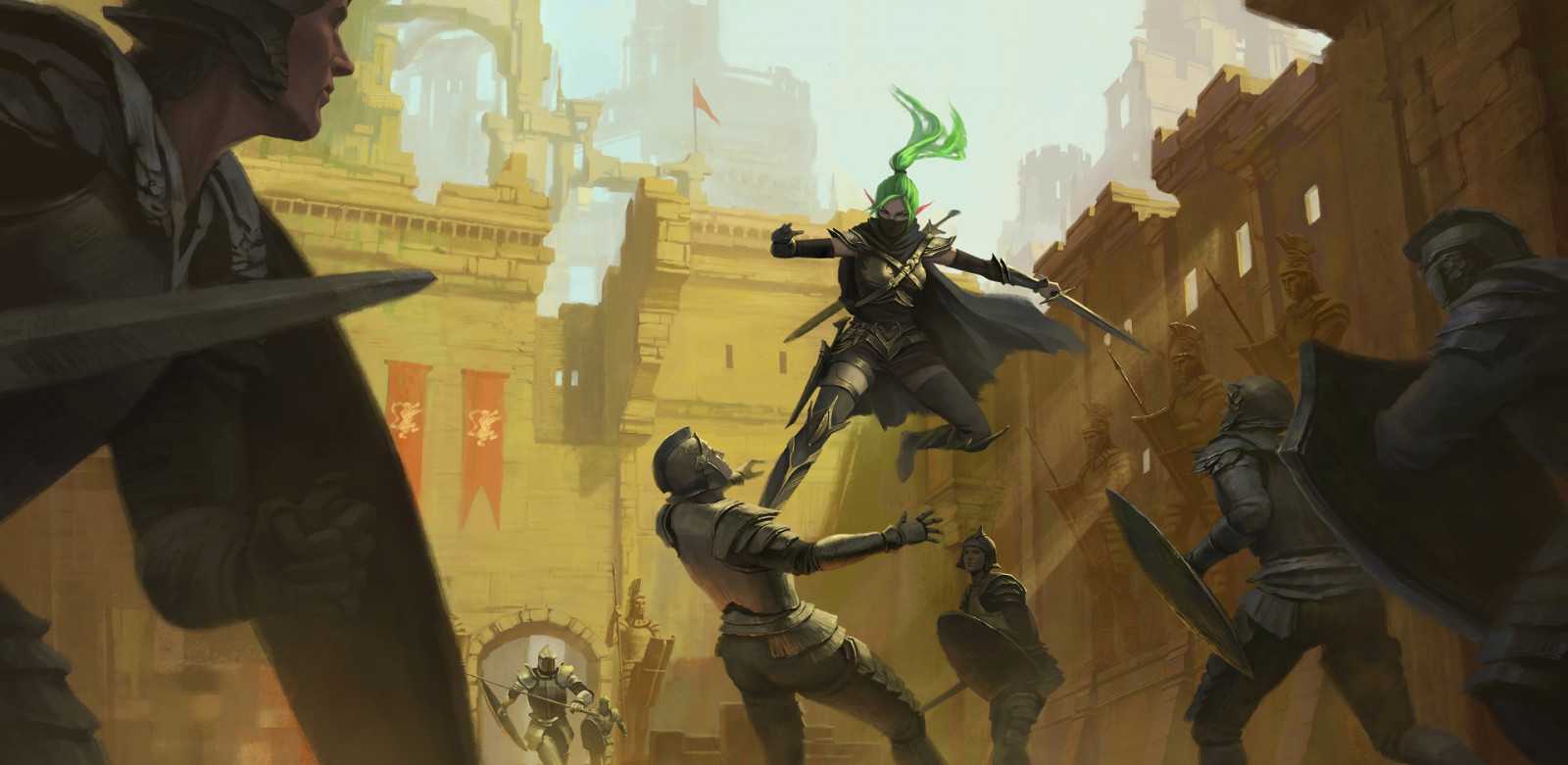 Arte fantasía, guerrero, captura de pantalla, Juego de pc