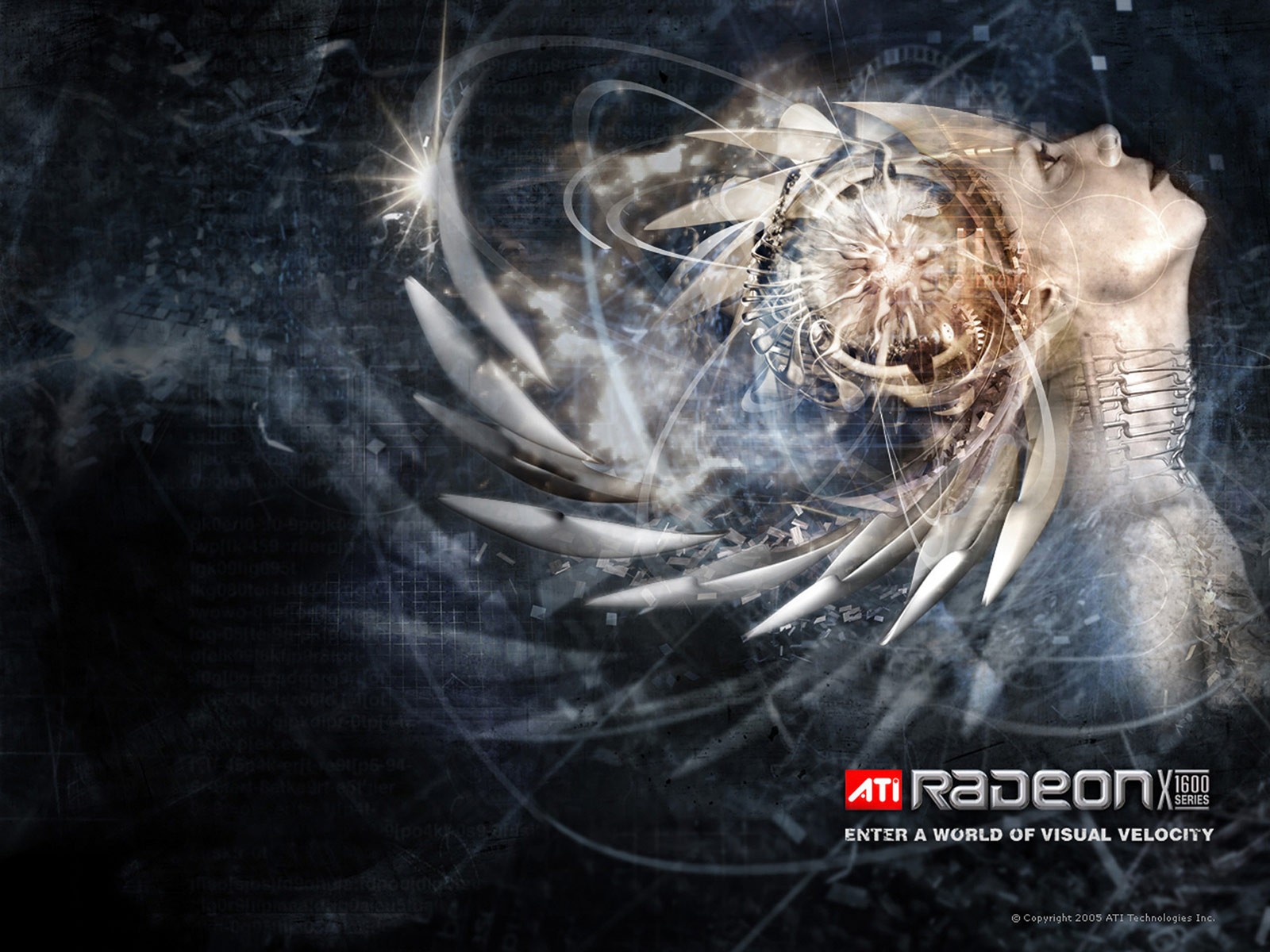 Wallpaper : face, digital art, Ati, Radeon, screenshot, special effects ...