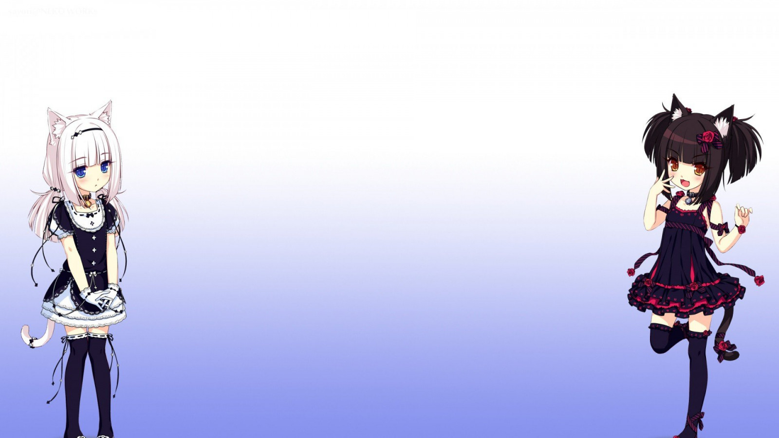 1920x1080 px, Chocolat Neko Para, Neko Para, Nekomimi, Vanilla Neko Para