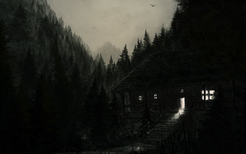 slunečnímu záření, les, černobílý, noc, sníh, fantasy umění slunečnímu záření, les, černobílý, noc, sníh, fantasy umění