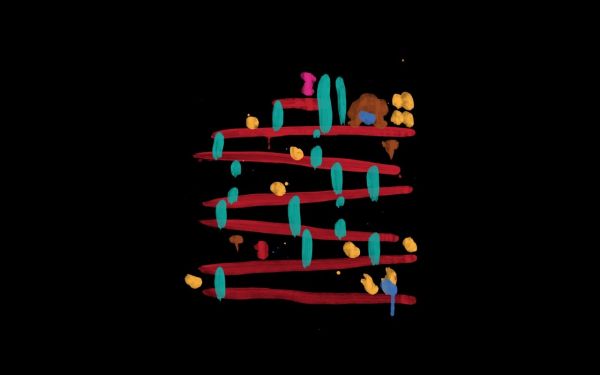 1280x800 px,black background,digital art,Donkey Kong,imagination,ladders