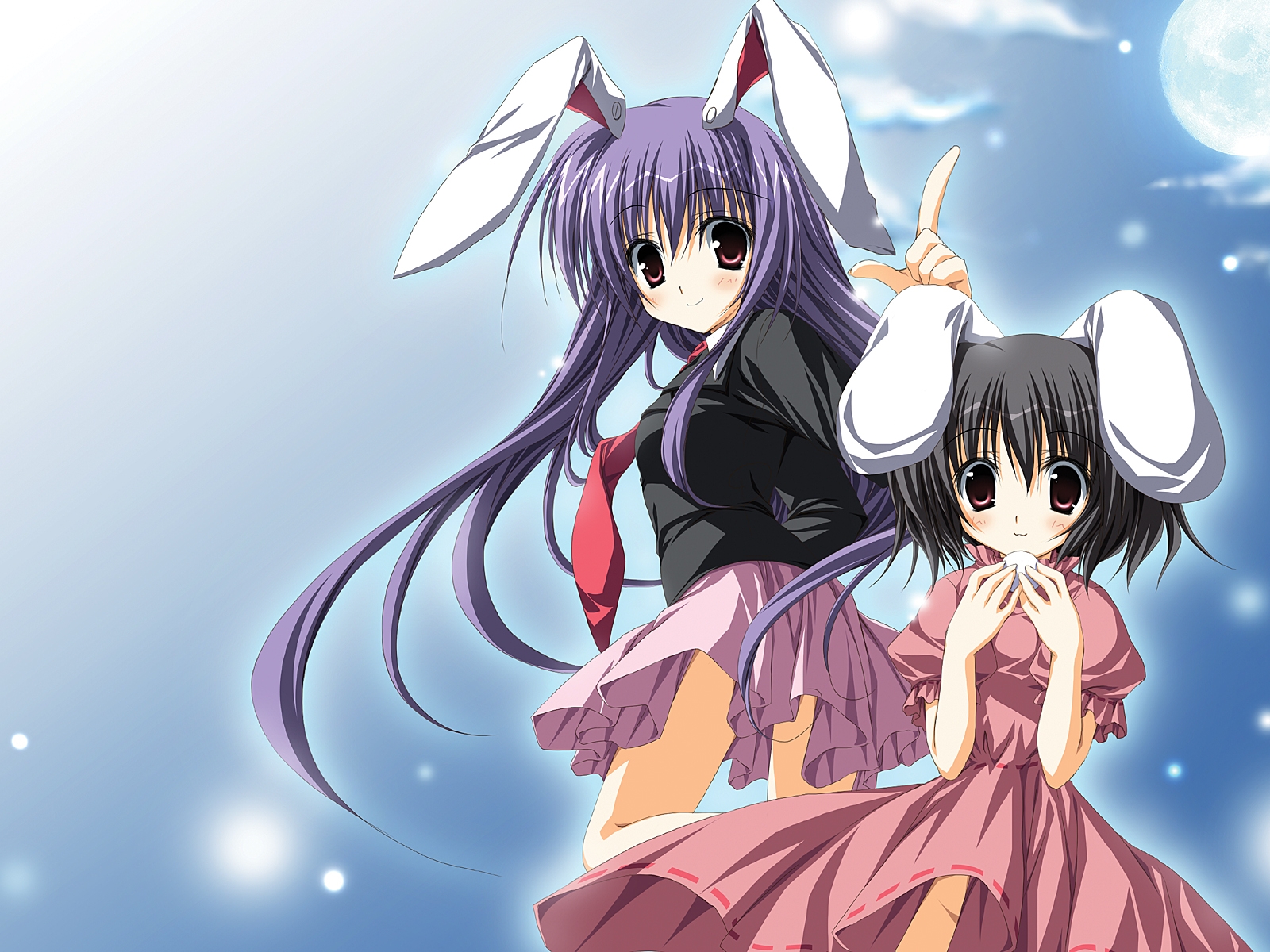 ilustracja, Anime, brunetka, uszy, uroczy, dziewczyna, uśmiech, Mangaka