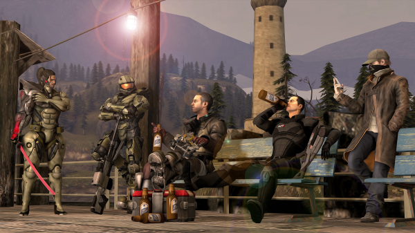 Mass Effect,beer,Metal Gear Rising Revengeance,Watch Dogs,alcohol,mythology