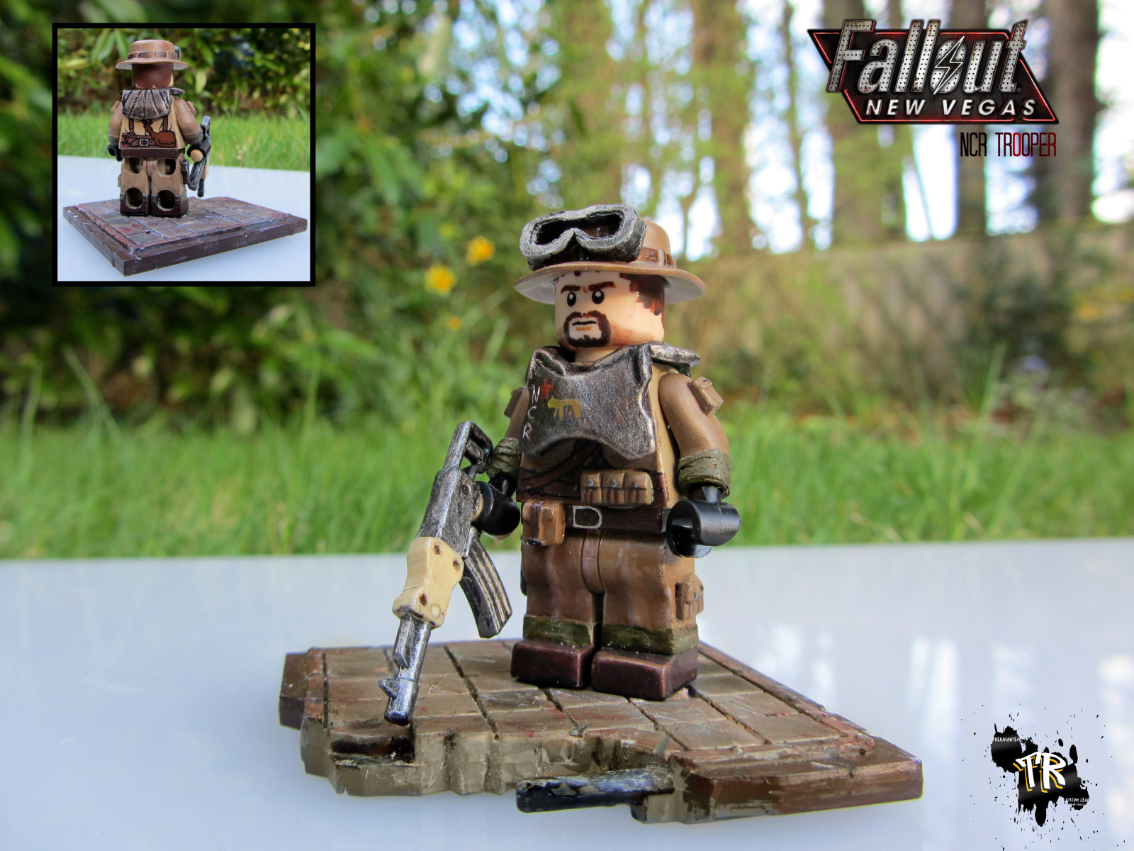 Kaliforniya, yeni, Vegas, Asker, yeşil, asker, Cumhuriyet, LEGO, Kıyamet, şey, Minifig, Özel, Araları açılmak, NCR, heykel, Teraconteur