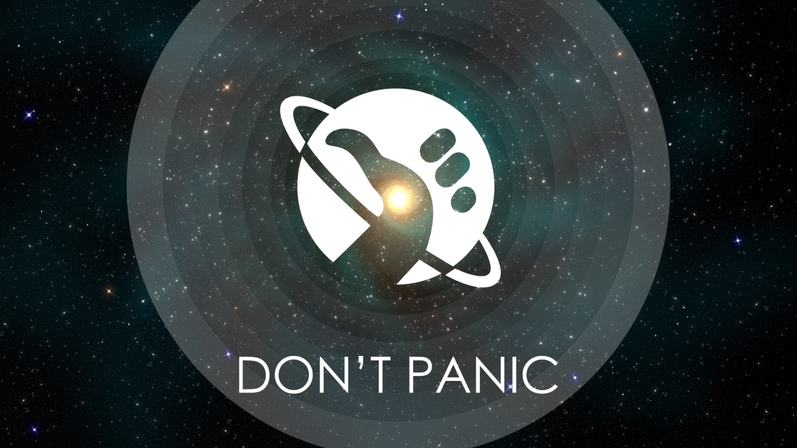Wallpaper The Hitchhiker's Guide to the Galaxy, logo 1920x1080