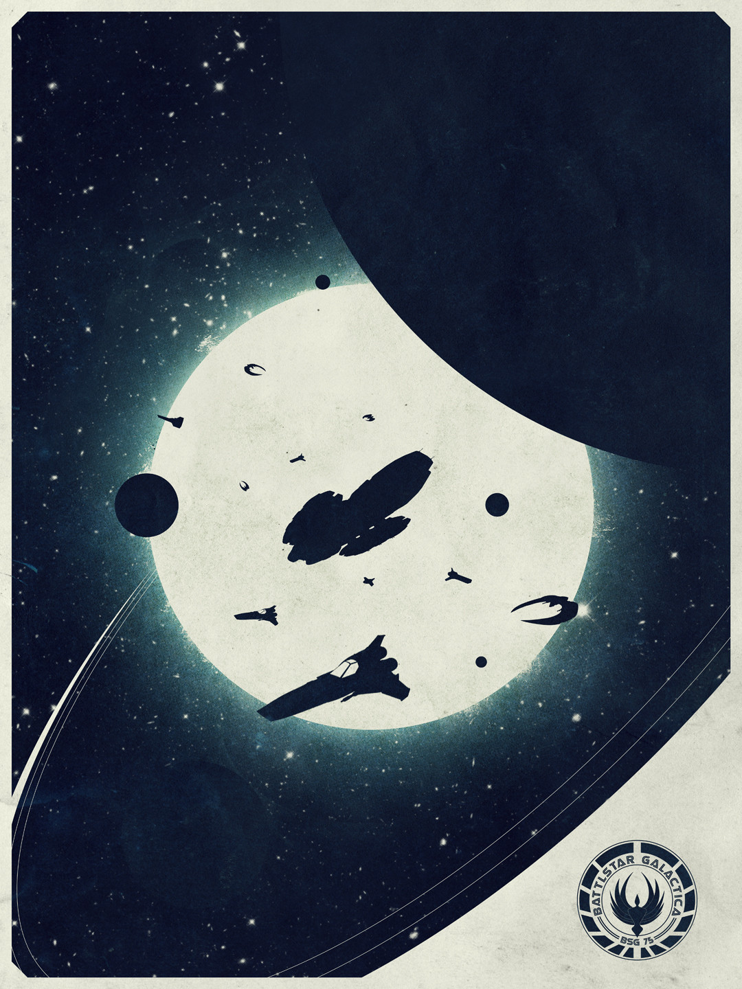ilustrácie, displeja na výšku, silueta, plagát, Battlestar Galactica, tvar