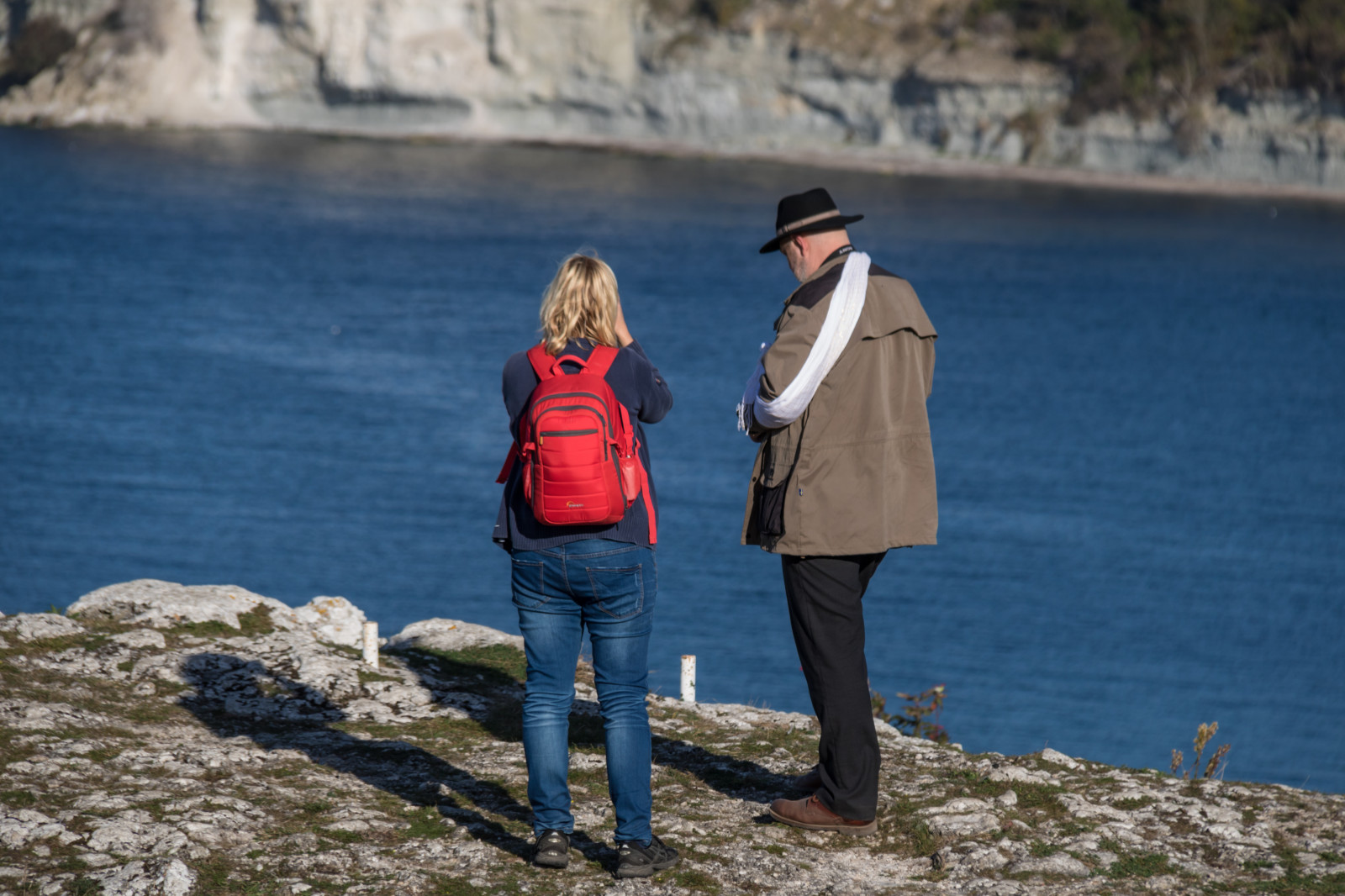 lidé, moře, jezero, voda, Skála, pobřeží, zima, modrý, pobřeží, útes, jaro, chůze, dovolená, Terén, hora, sezóna, oceán, m nniska, Gotland, attackfoto, h gklint, Marianne, Terje, dobrodružství