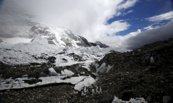 landscape, snow, mountain pass, mountains, mist, wilderness