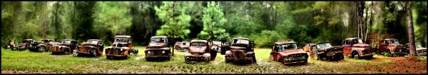 Ford,abandoned,rural,rust,pano,panoramic