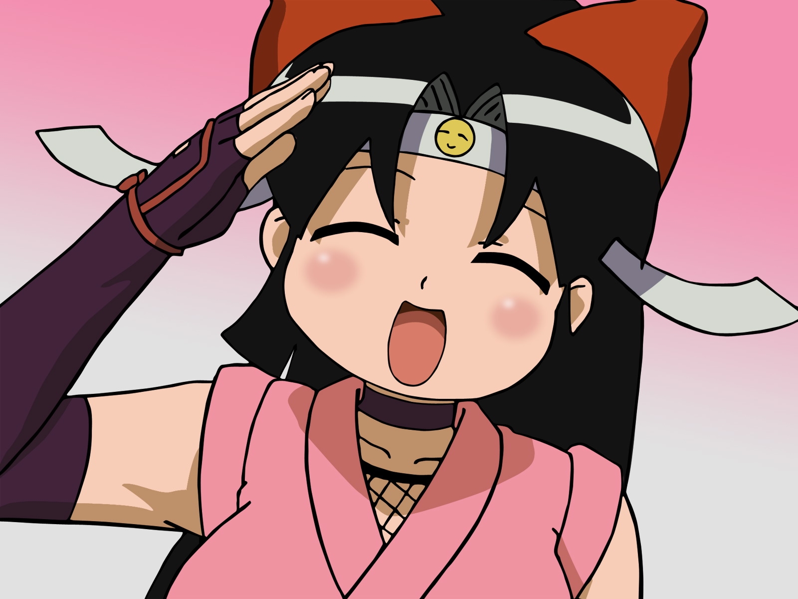 illustrazione, anime, brunetta, cartone animato, Persona, ragazza, gesto, mangaka, 2x2, shinobuden