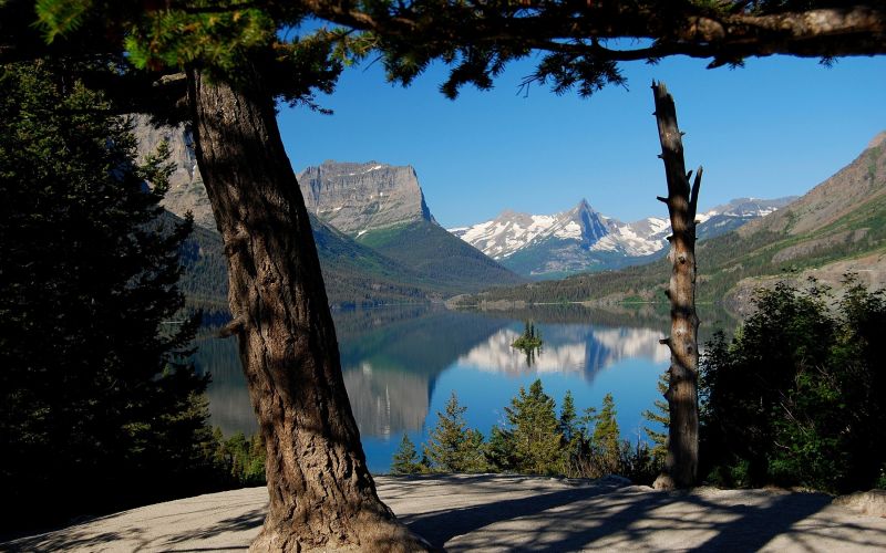 krajina, jezero, Skála, Příroda, odraz, národní park krajina, jezero, Skála, Příroda, odraz, národní park