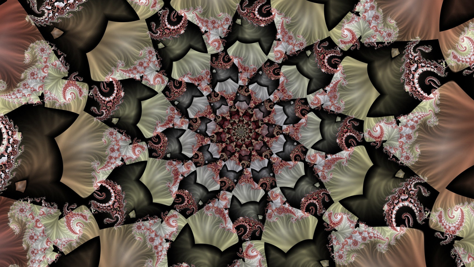 デジタルアート, 抽象, フラクタル, パターン, ピンク, 花, 工場, 設計, 繊維, 1920x1080 px