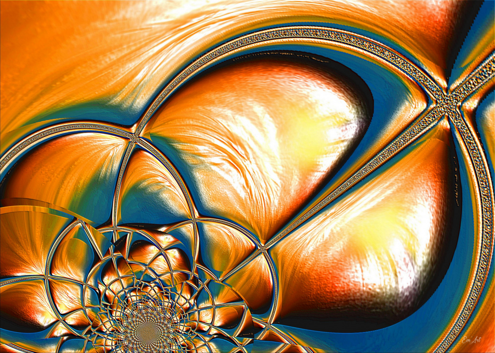 ilustrace, okno, abstraktní, nebe, umělecká díla, symetrie, modrý, sklenka, fraktální, oranžový, kruh, Vidění, Slunný, zlato, Solaire, UMĚNÍ, světlo, barva, barva, sen, nebo, ciel, couleur, bleu, digitální umění, složení, Lumiere, Reve, artdigital, počítač tapeta, Lidské tělo, fraktální umění, orgán, zblízka, makro fotografie, psychedelické umění, abstraktní, artnum rique, EMART, emmanuellebaudry, artsurreal, artfantasy, dimenze