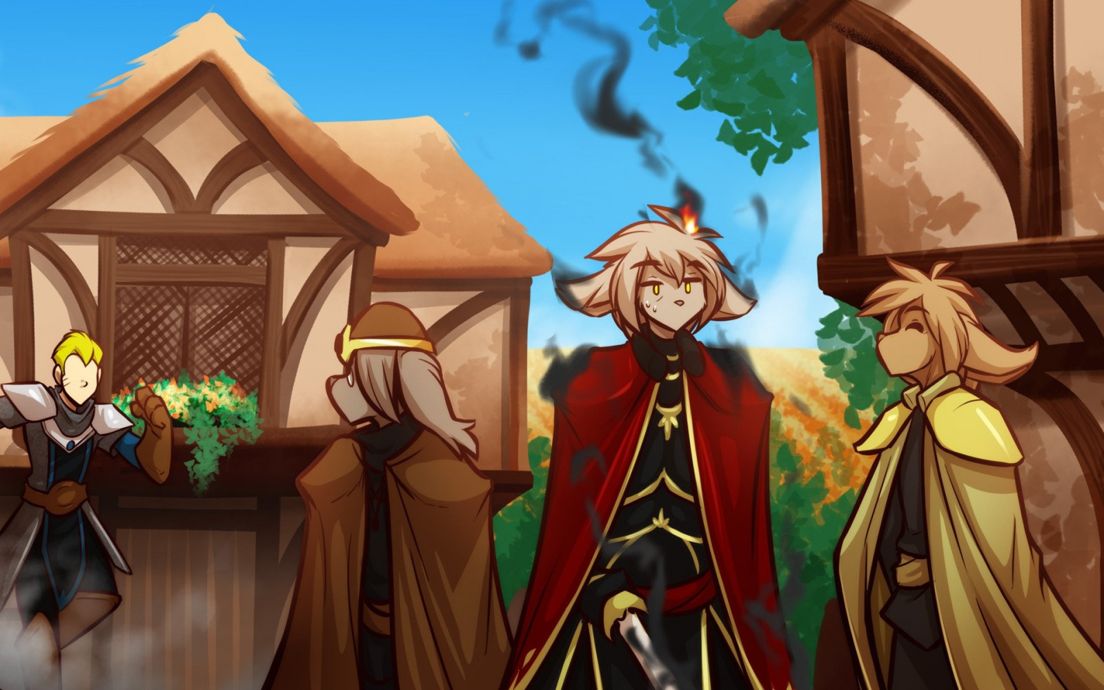 ilustrace, anime, kreslená pohádka, srstnatý, Anthro, mytologie, Twokinds, Snímek obrazovky