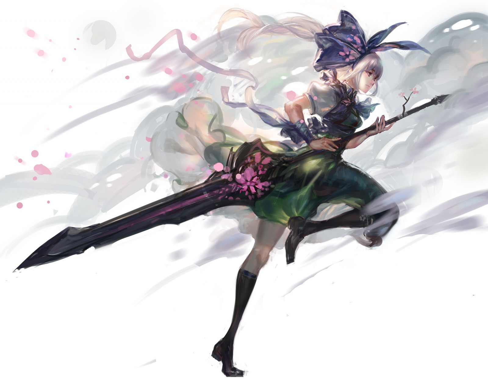 výkres, ilustrace, anime, anime dívky, Touhou, kreslená pohádka, Konpaku Youmu, skica, fiktivní postava