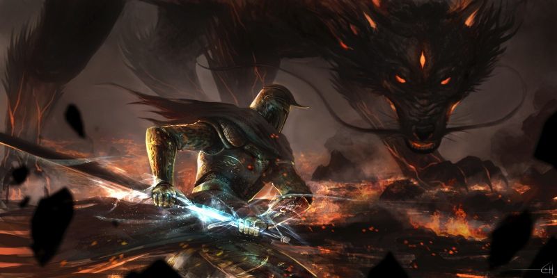 fantasy art, dragon, screenshot, Knights, games, 1600x800 px fantasy art, dragon, screenshot, Knights, games, 1600x800 px