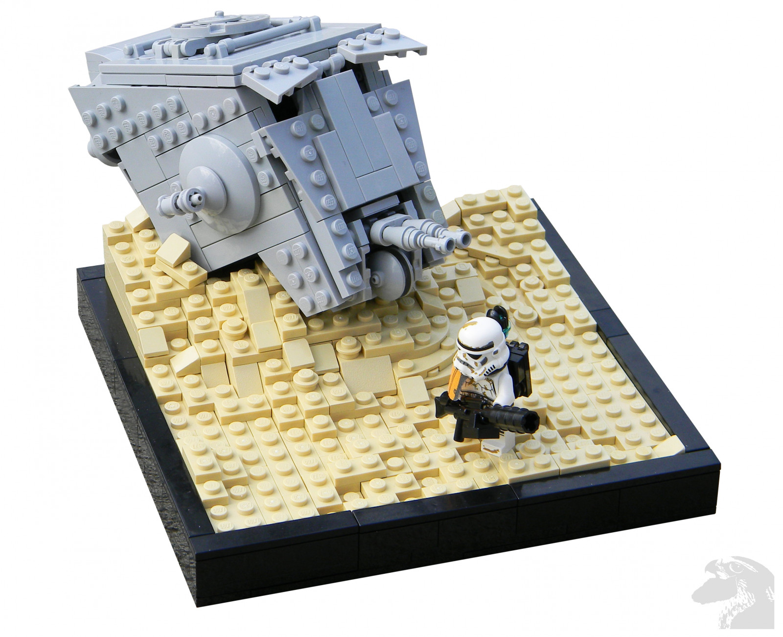 Kuře, mos, Šedá, hvězda, písek, LEGO, Pohřben, duna, šedá, opálení, scéna, špína, chodec, stormtrooper, války, stavět, Viněta, hlídka, série obrazů, Eisley, Tatooine, sandtrooper, ATST, Tatooinu