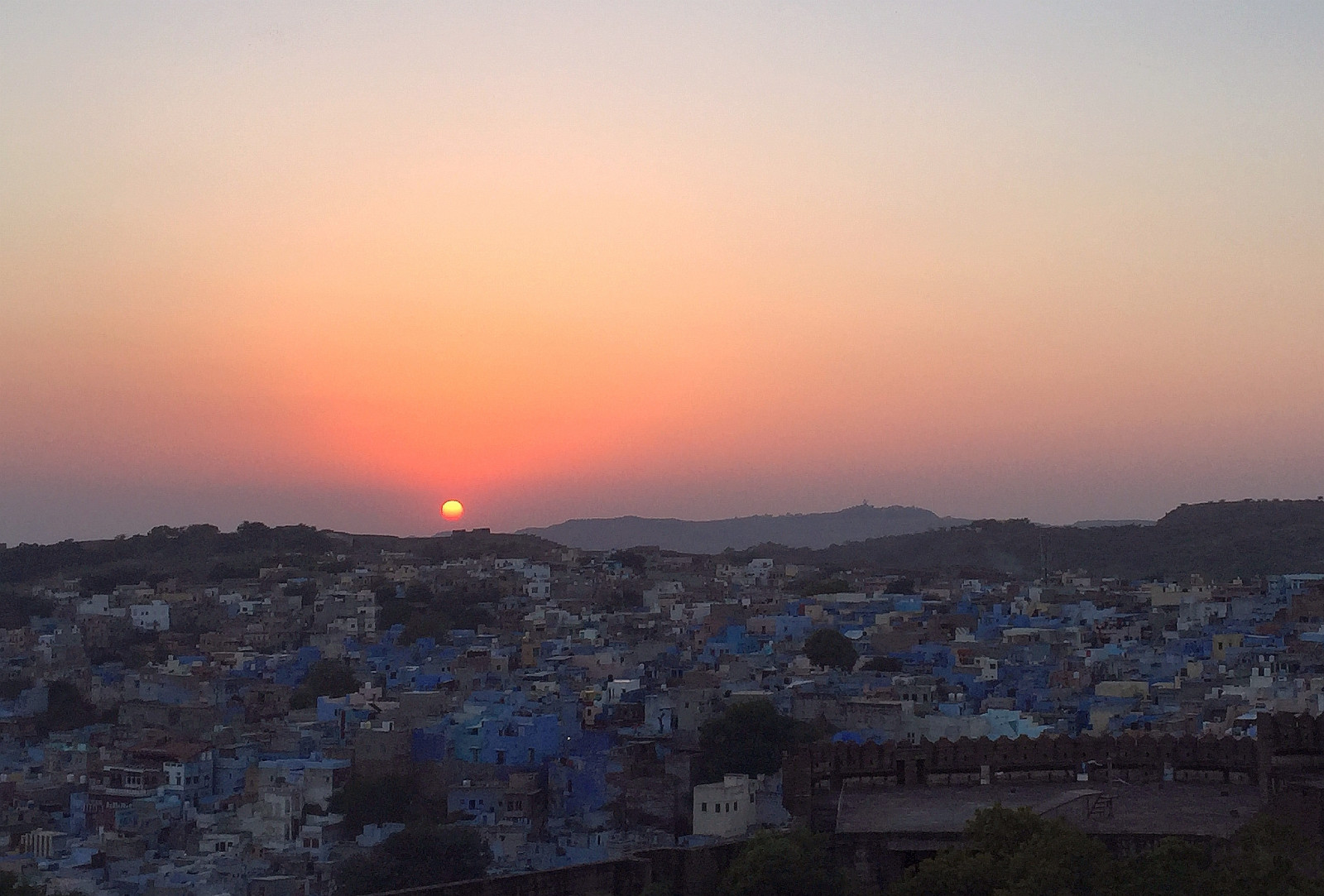Wallpaper India, Jodhpur, bluecity, Sun, sunset, landscape, cityview