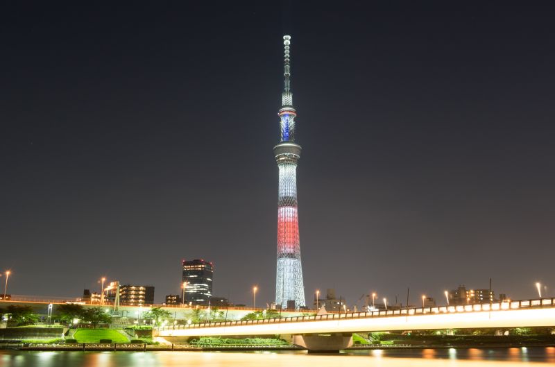 Japonia,Miasto,Pejzaż miejski,noc,architektura,sylwetka na tle nieba