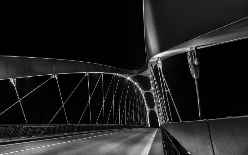 Černá, černobílý, noc, architektura, silnice, bílý Černá, černobílý, noc, architektura, silnice, bílý