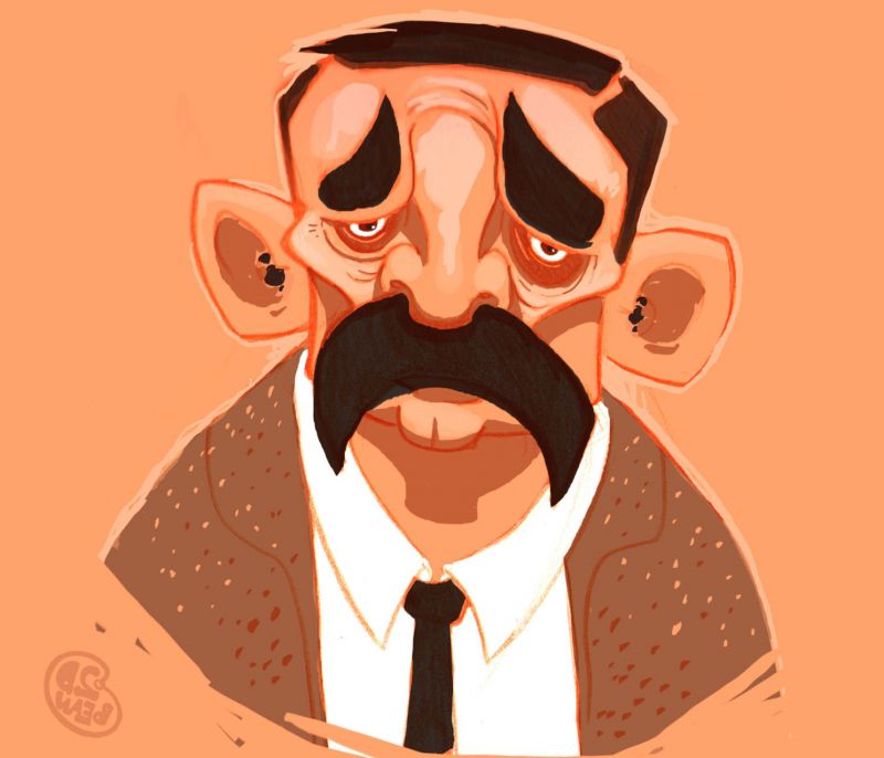 Yüz,Illüstrasyon,portre,Beyefendi,karikatür,gözlük