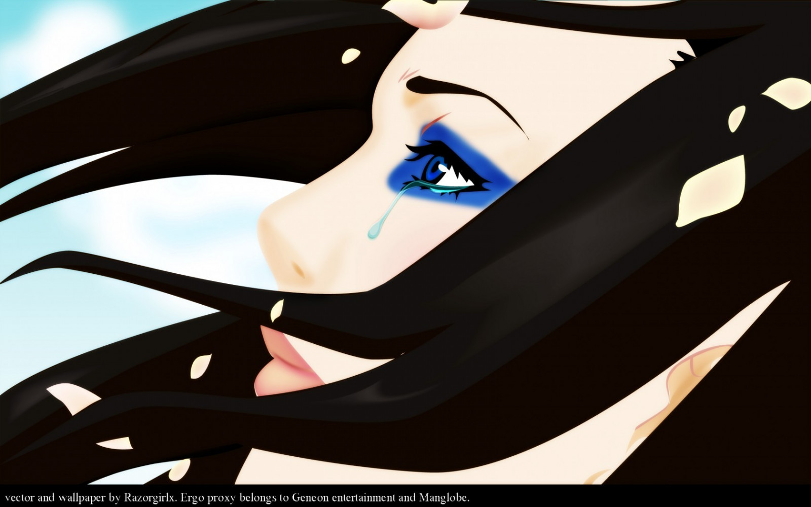 ilustrace, ženy, anime, umělecká díla, kreslená pohádka, Ergo Proxy, Re l Mayer, slzy, automobilového designu