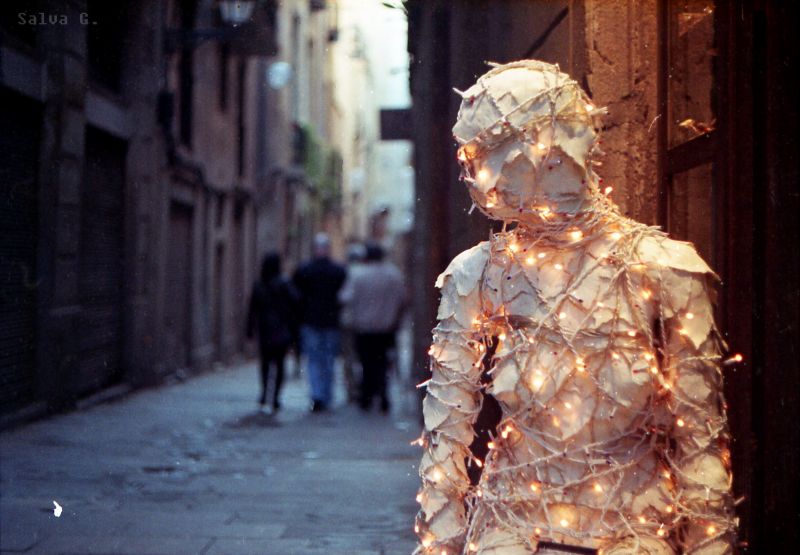 gade, human, tempel, pige, vinter, nat gade, human, tempel, pige, vinter, nat