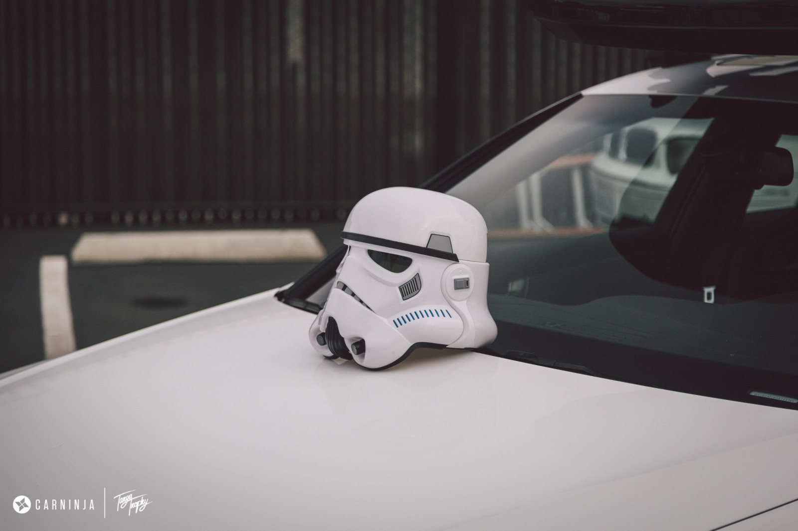 carninja, bil, smilende, hjelm, Star wars, Stormtrooper