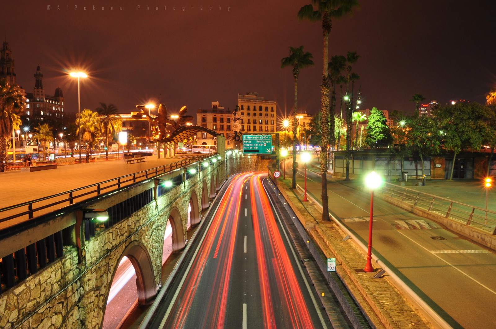 Wallpaper : Barcelona, city, longexposure, light, cars, nature ...