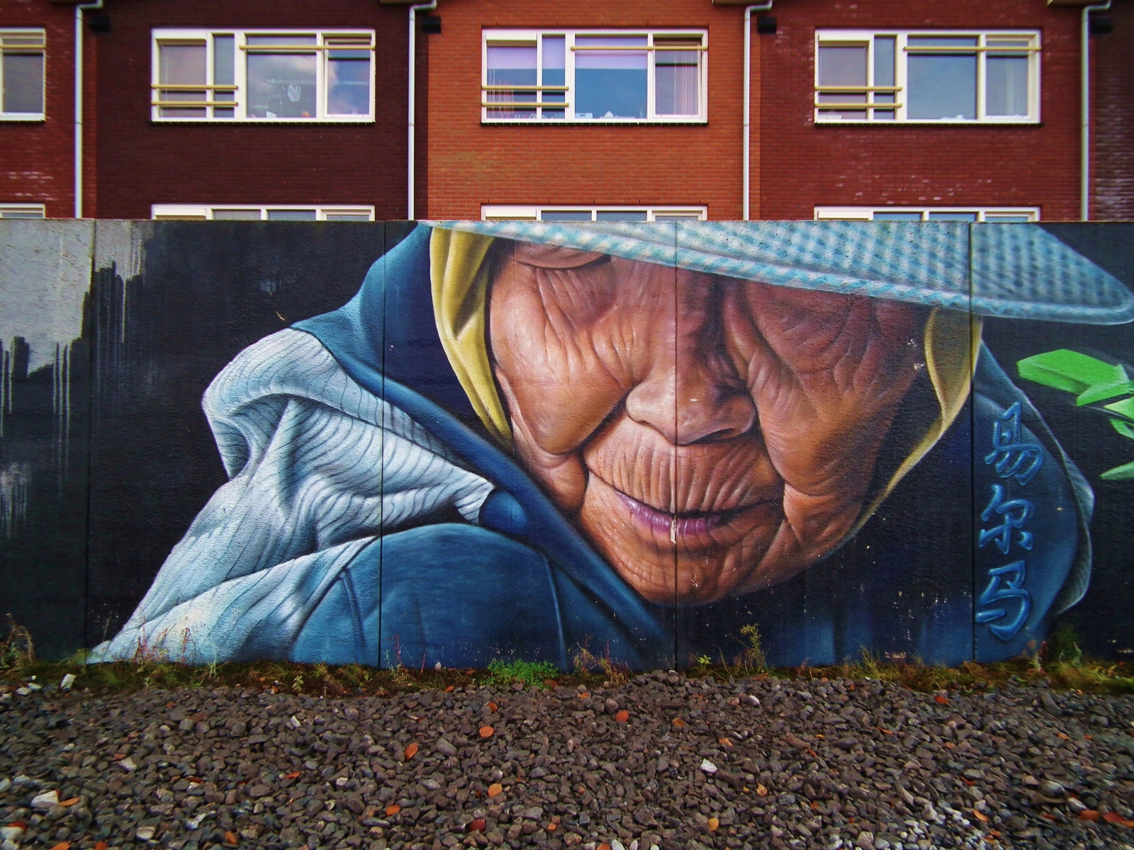 portrét, žena, pouliční umění, japonský, plechovka spreje