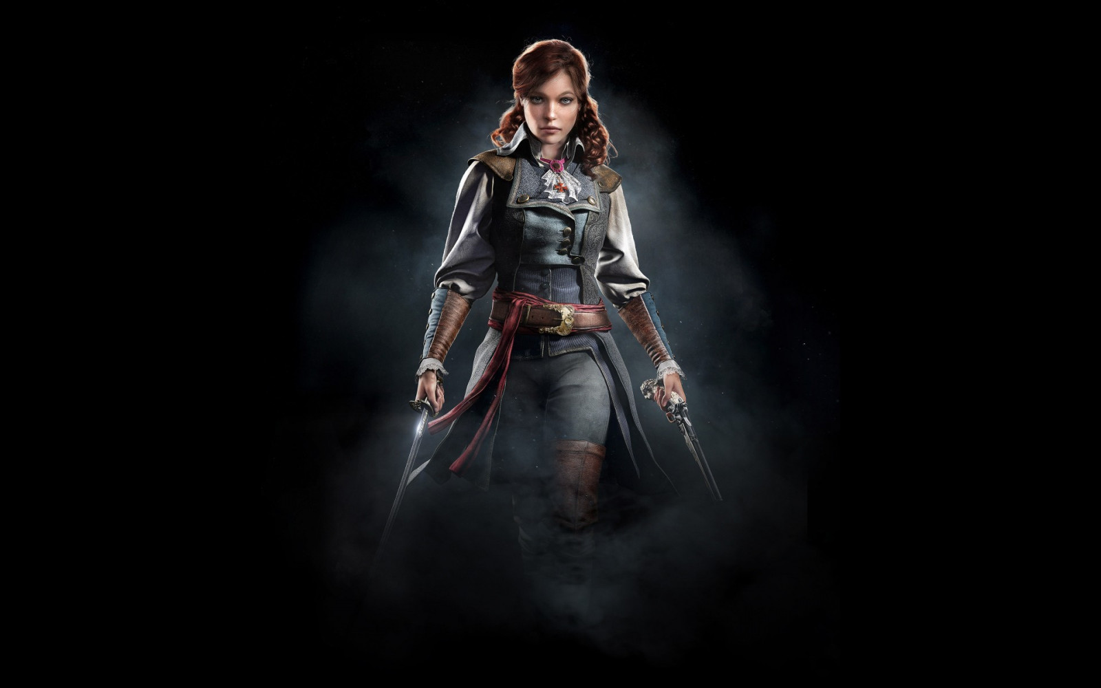 Wallpaper video games, sword, Elise Assassin's Creed Unity, pistol
