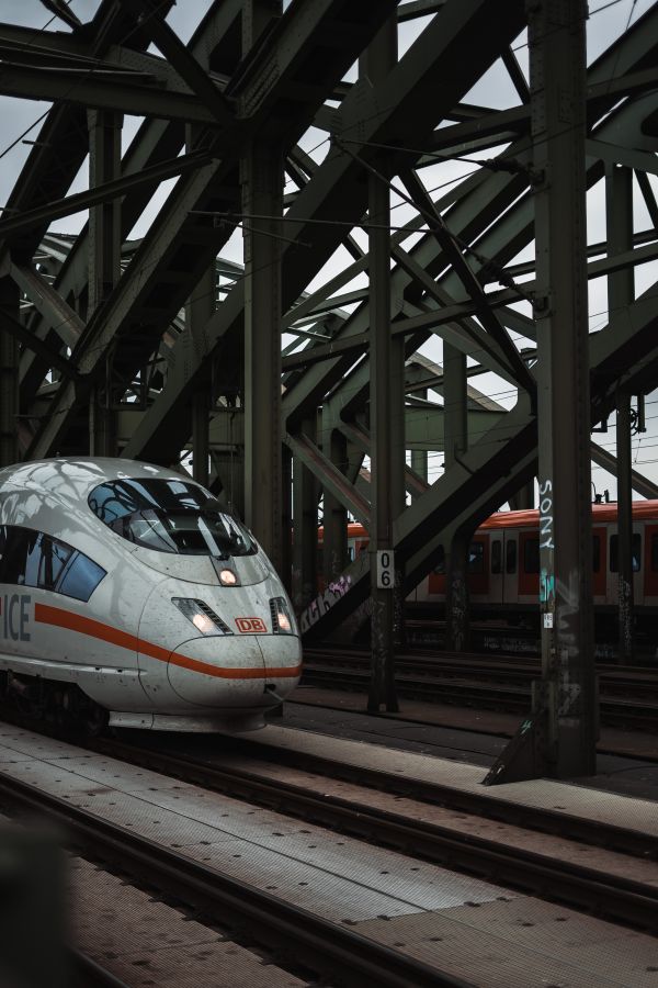 train,Deutsche Bahn,Cologne,railway,portrait display,Germany