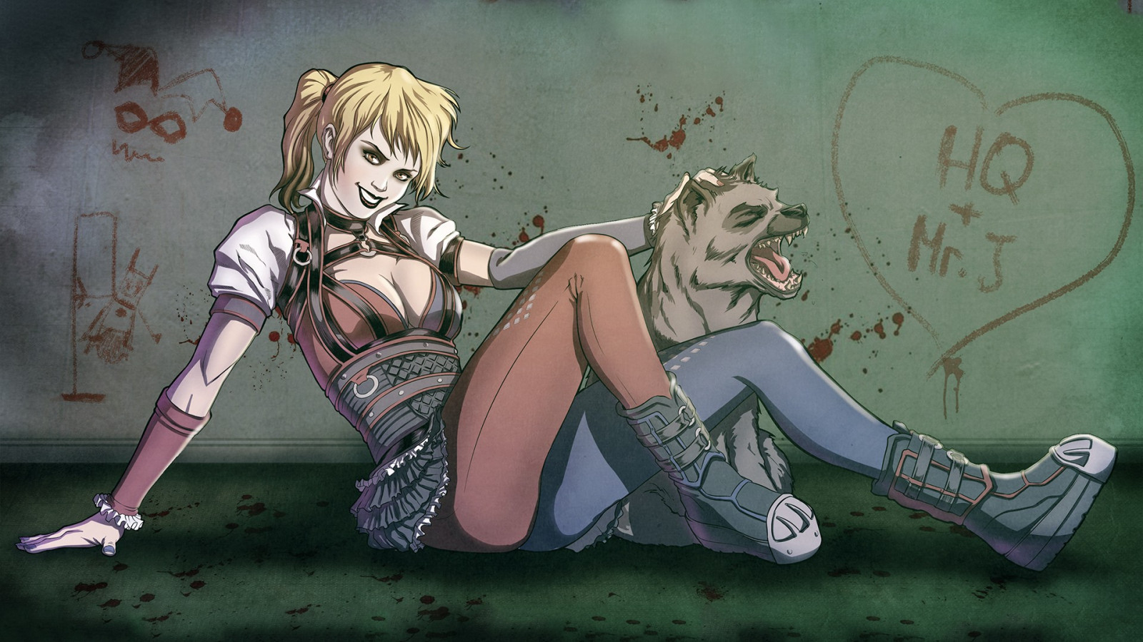 výkres, ilustrace, anime, kreslená pohádka, DC Comics, komiksy, Harley Quinn, komiks, mytologie, UMĚNÍ, skica